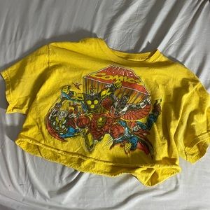 Yellow marvel crop top